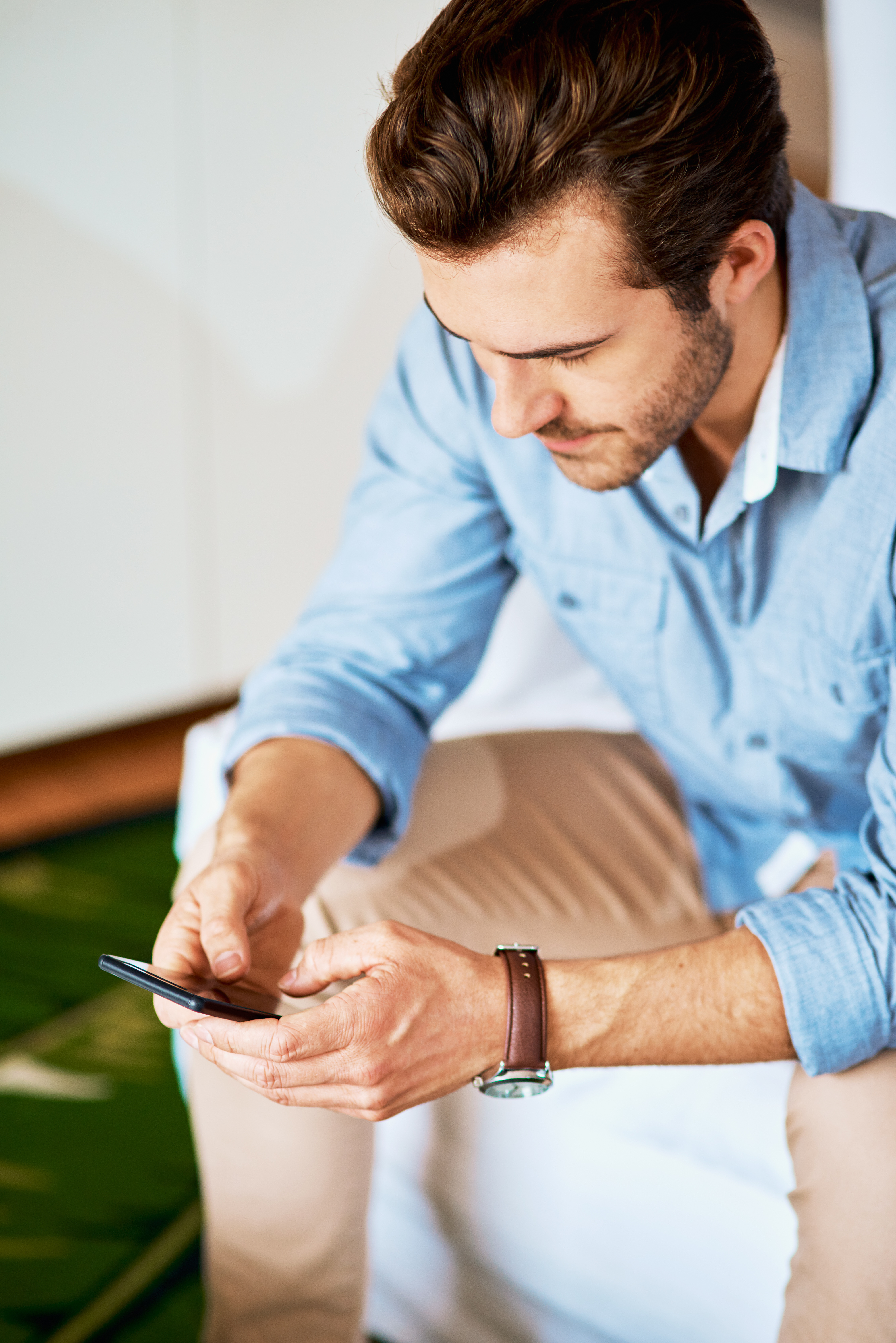 Creator reviewing content performance on a phone