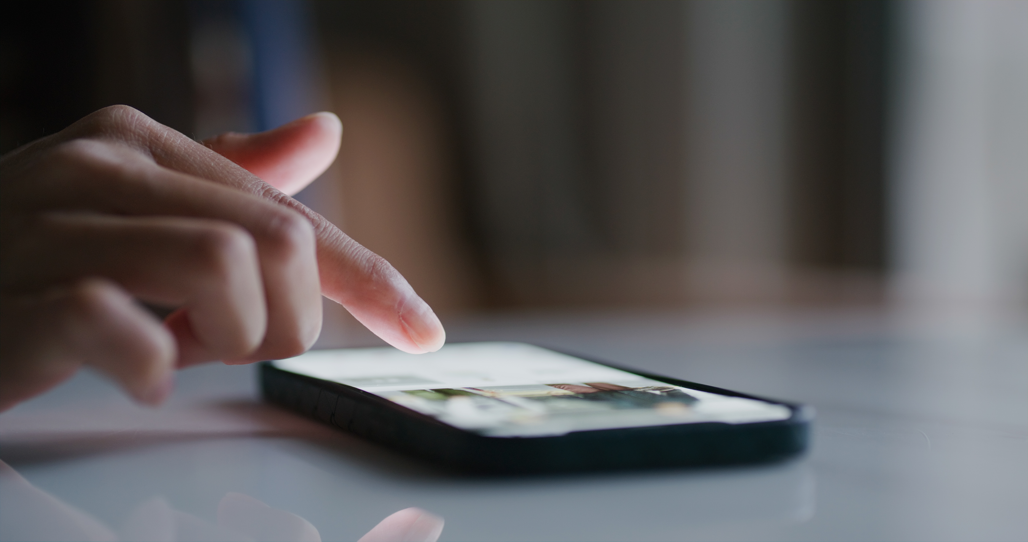 Person using mobile phone