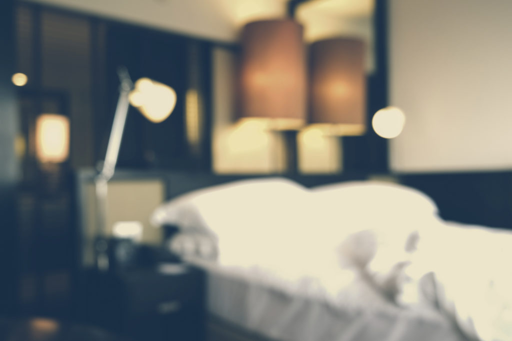 Blurred Defocussed Abstract Background of a Bedroom