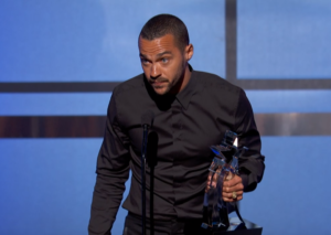 Grey’s Anatomy actor Jesse Williams was awarded BET’s Humanitarian Award. (Image courtesy of BET)