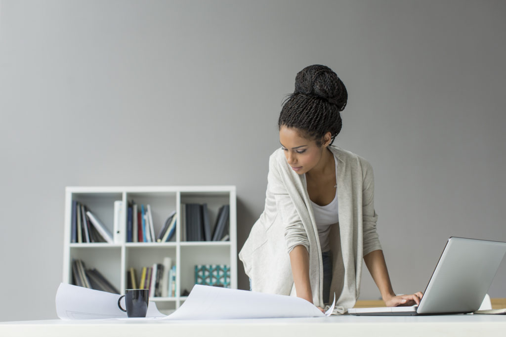 Young woman in the office