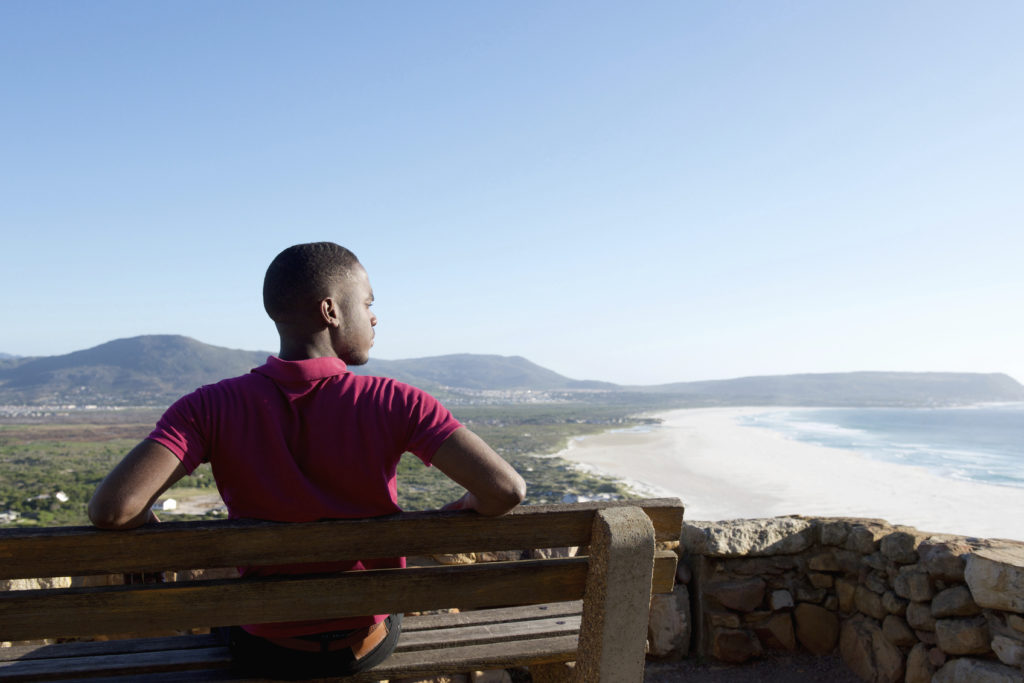 Young african man on holiday