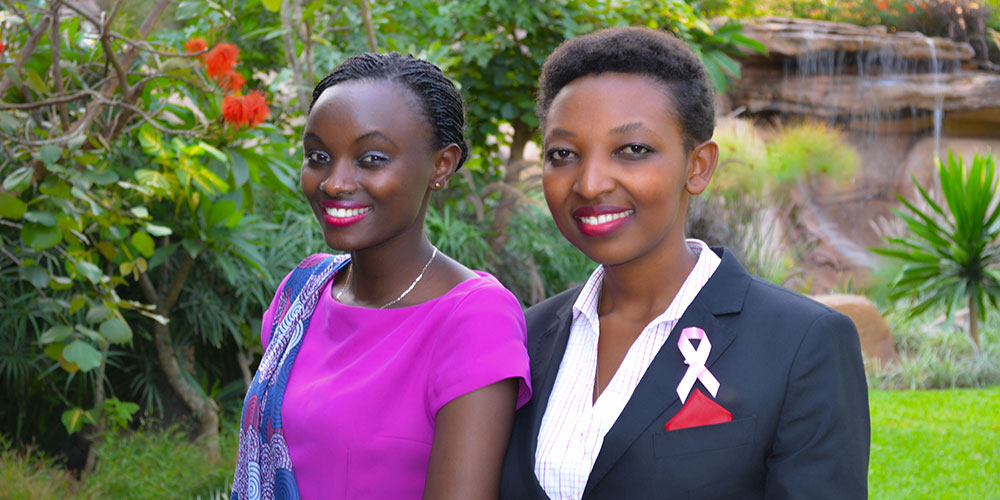 Akilah Institute graduates Lydia Uwimbabazi and Allen Kazarwa now work at the Kigali Marriott Hotel. (Photo: Marriott International)