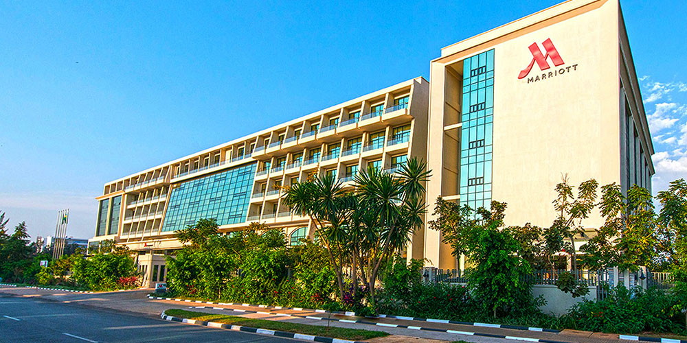 Some graduates are employed by the Kigali Marriott Hotel, in Kigali, Rwanda. (Photo: Marriott International)