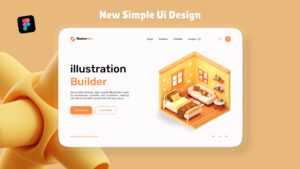 3D elements on the home page of website